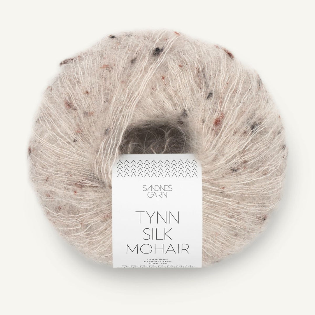 Tynd Silk Mohair garn fra Sandnes Garn Greige tweed