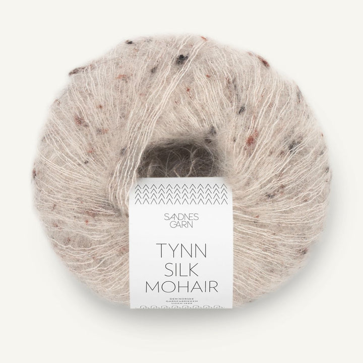 Tynd Silk Mohair garn fra Sandnes Garn Greige tweed