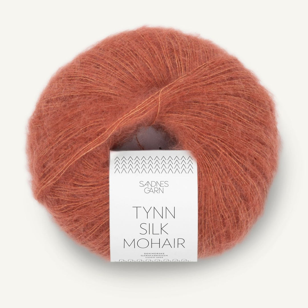 Tynd Silk Mohair garn fra Sandnes Garn Lys kobberbrun
