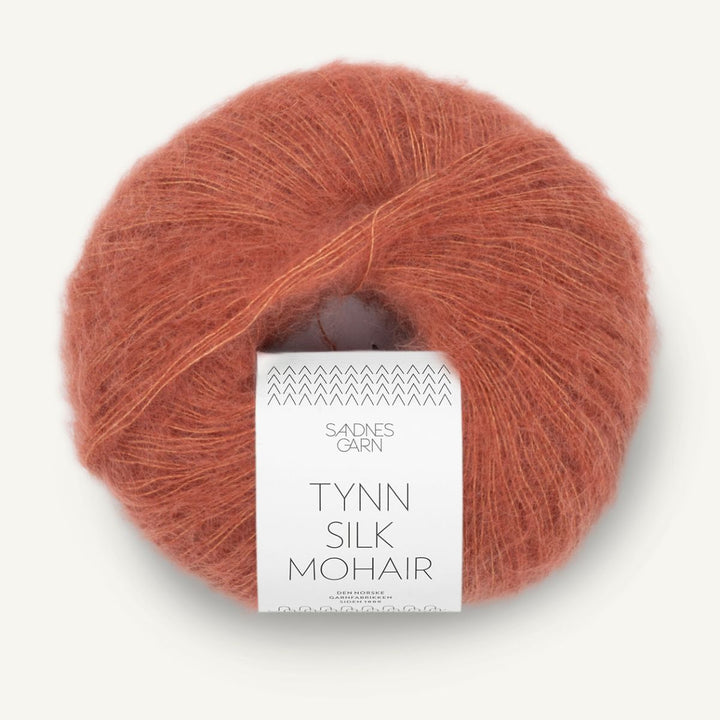 Tynd Silk Mohair garn fra Sandnes Garn Lys kobberbrun
