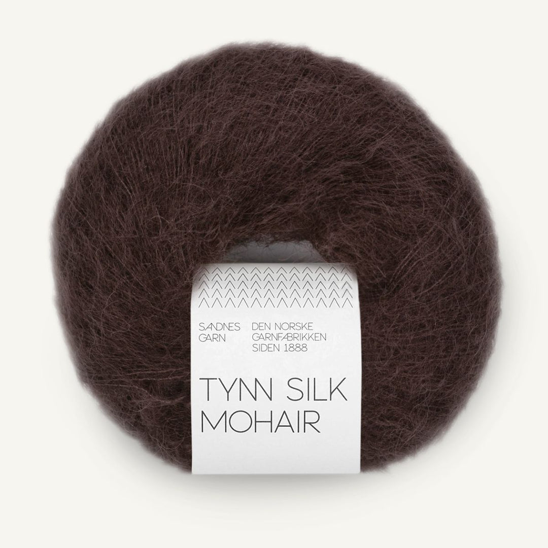 Tynd Silk Mohair garn fra Sandnes Garn Chocolate plum