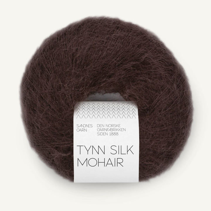 Tynd Silk Mohair garn fra Sandnes Garn Chocolate plum
