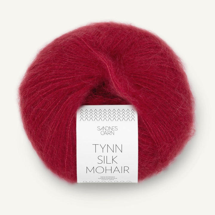 Tynd Silk Mohair garn fra Sandnes Garn Dyb rød