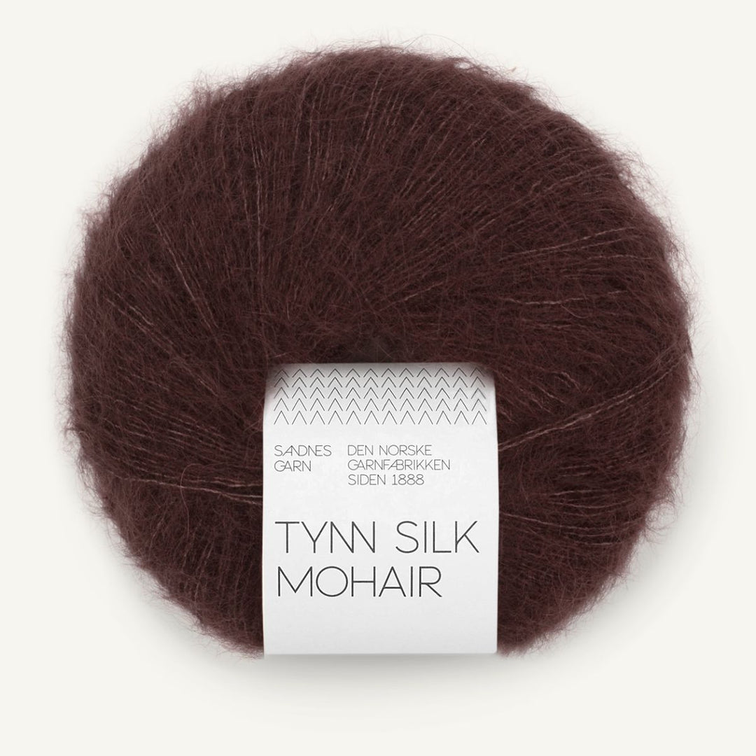Tynd Silk Mohair garn fra Sandnes Garn Dark fudge