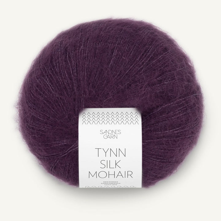 Tynd Silk Mohair garn fra Sandnes Garn Bjørnebærsaft