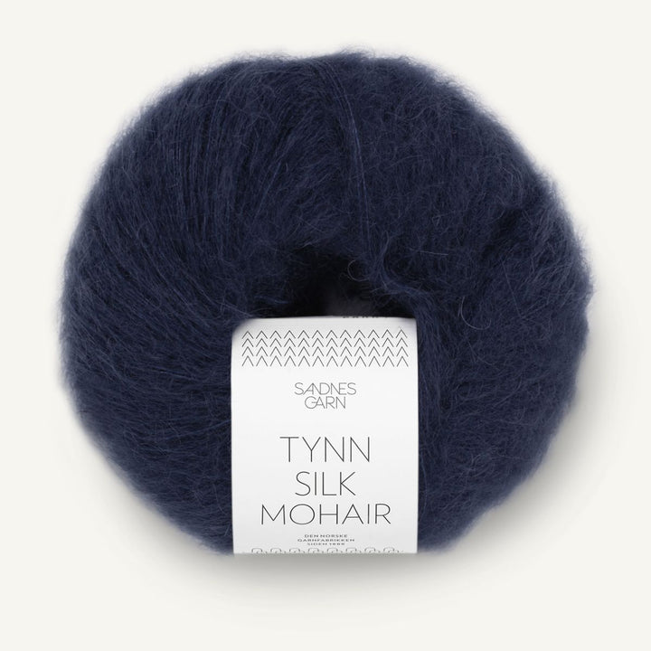 Tynd Silk Mohair garn fra Sandnes Garn Dyb marine