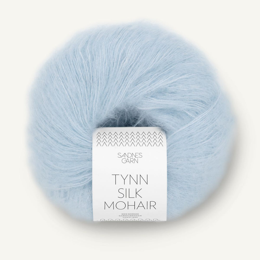 Tynd Silk Mohair garn fra Sandnes Garn Lys blå