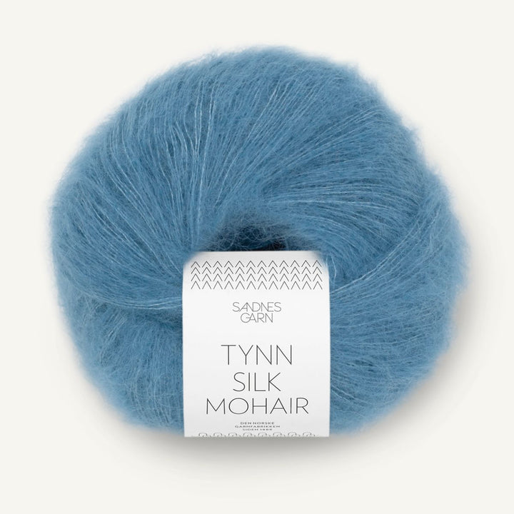 Tynd Silk Mohair garn fra Sandnes Garn Mørk himmelblå