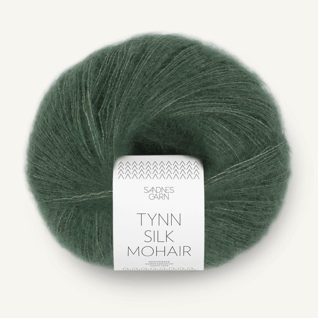 Tynd Silk Mohair garn fra Sandnes Garn Dyb skovgrøn