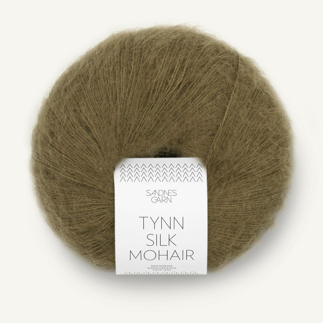 Tynd Silk Mohair garn fra Sandnes Garn Dark olive