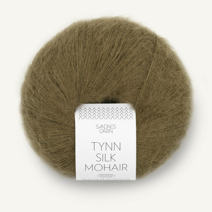 Tynd Silk Mohair garn fra Sandnes Garn Dark olive
