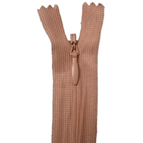 Usynlig lynlås beige