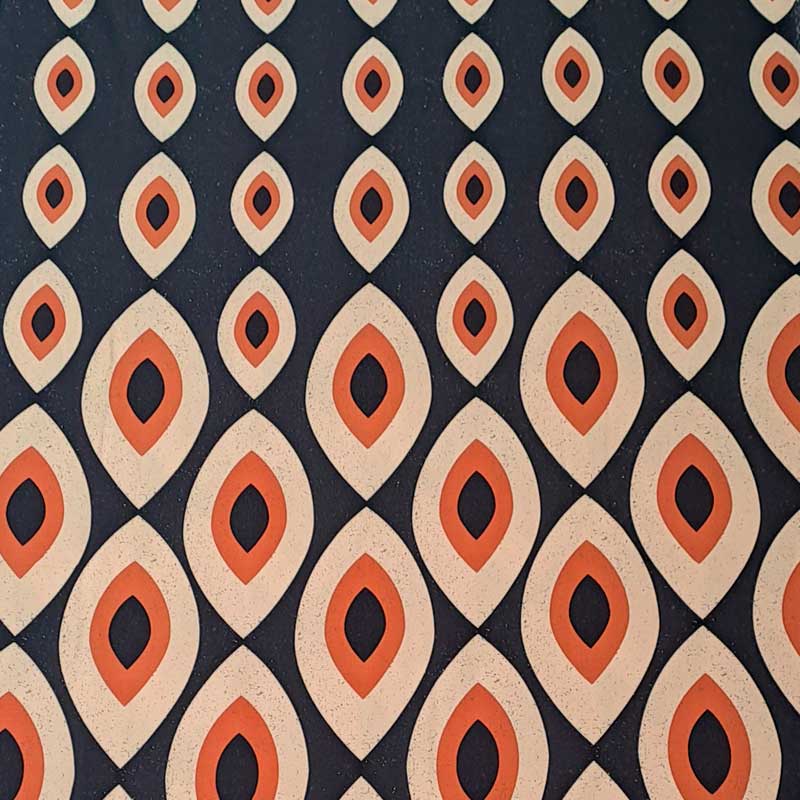 Fast viscose med skiftende geometrisk print
