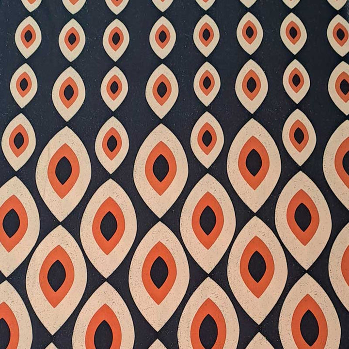 Fast viscose med skiftende geometrisk print