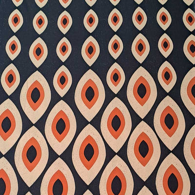 Fast viscose med skiftende geometrisk print
