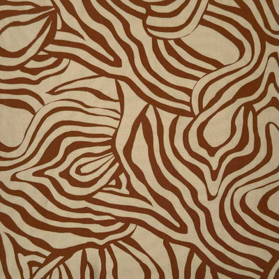 Fast viscose med abstrakt zebra print i gylden farver