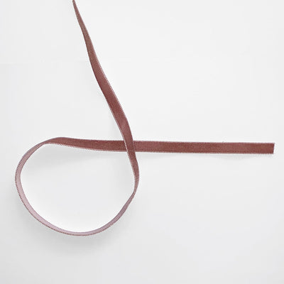 Velourbånd, rosa - KreStoffer