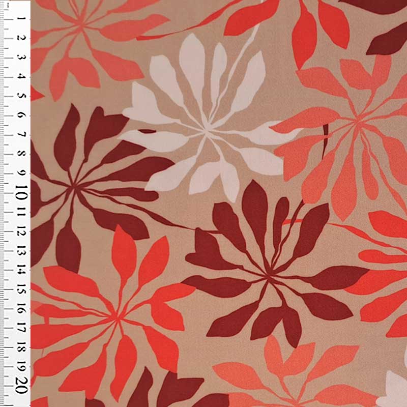 Fast viscose med blomster i rosa nuancer