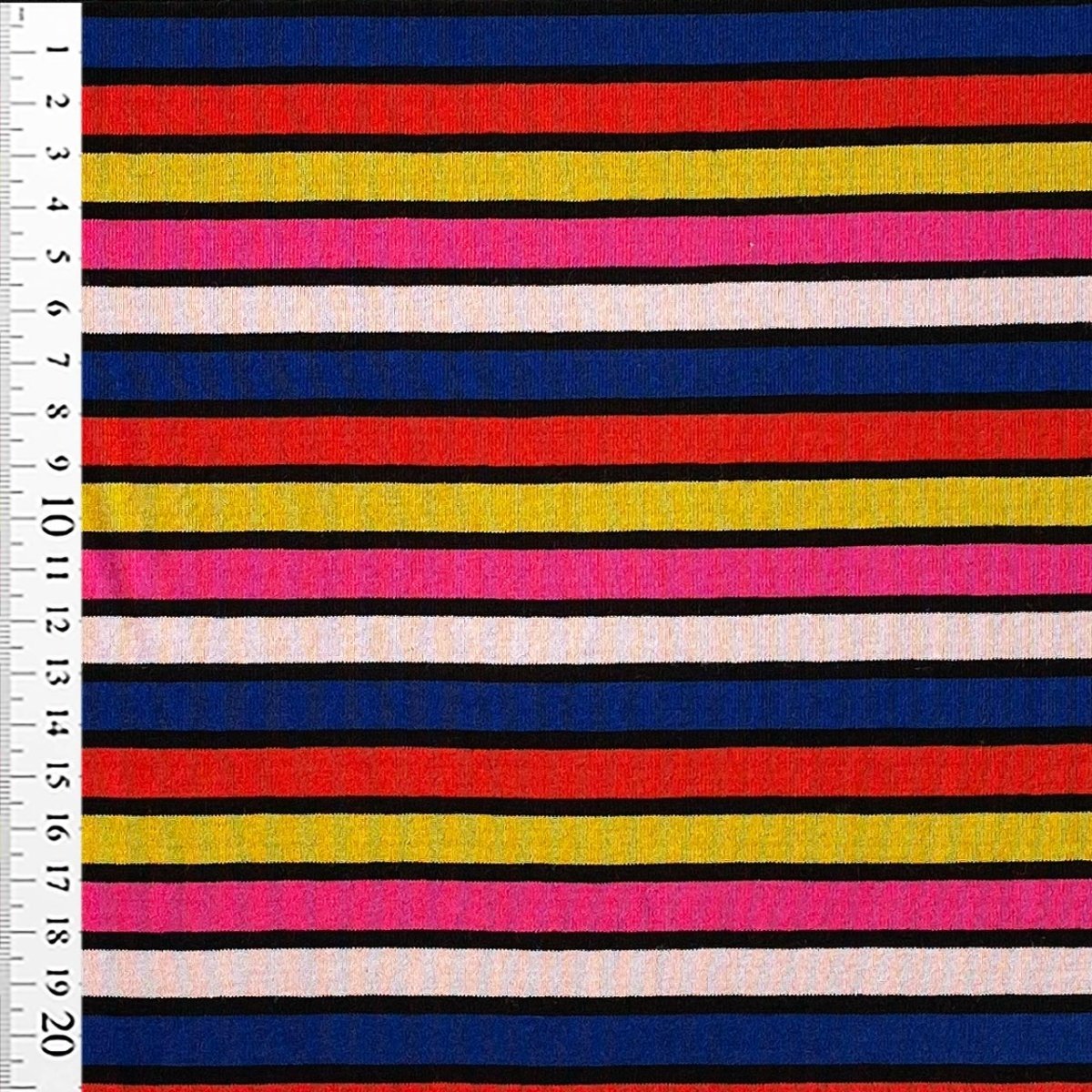 Viscose jersey med multifarvet striber