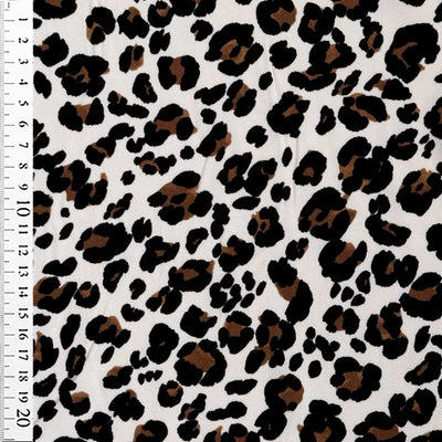 Fast viscose med lille leopard mønster