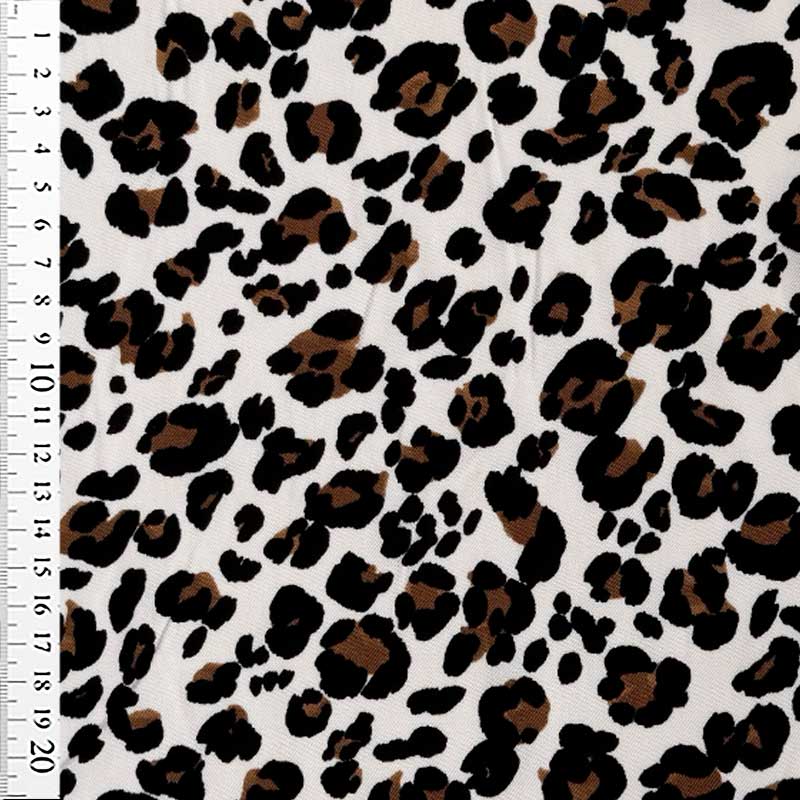 Fast viscose med lille leopard mønster