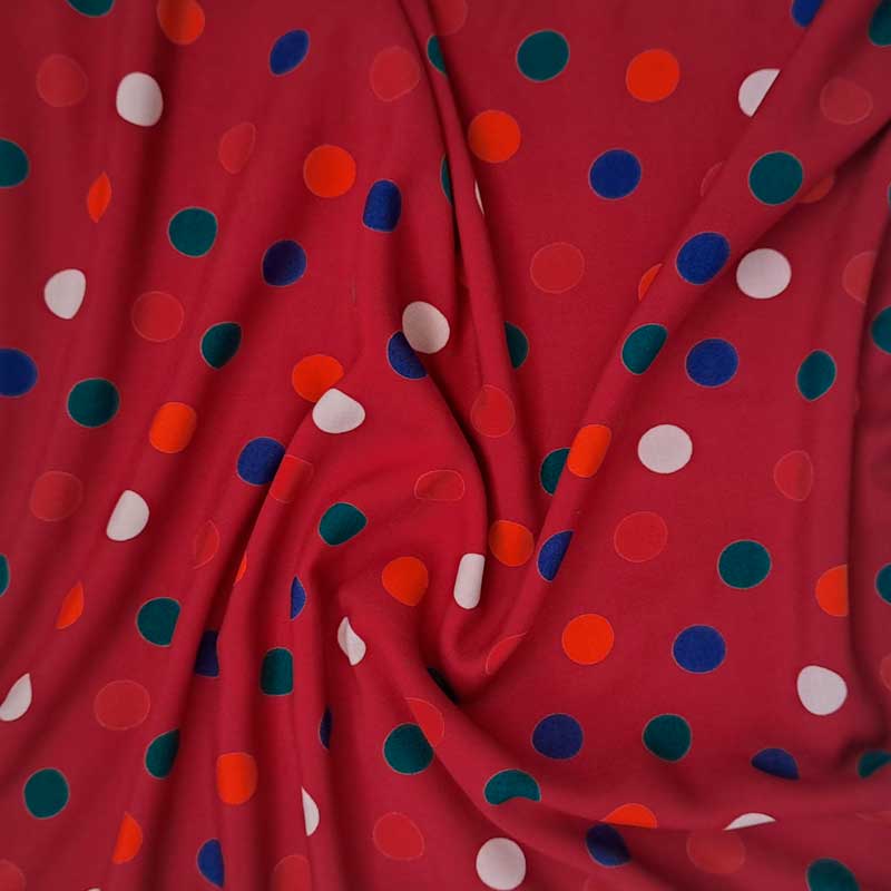 Fast viscose med farvede prikker