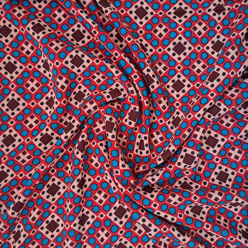 Fast viscose med geometrisk mønster