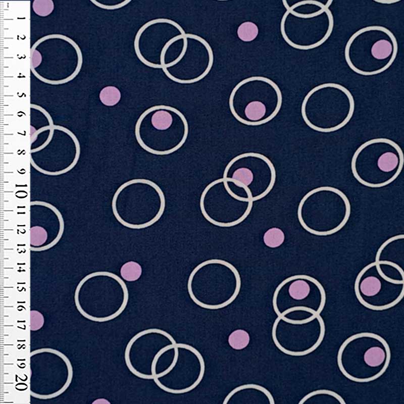 Fast viscose med cirkler og ringe