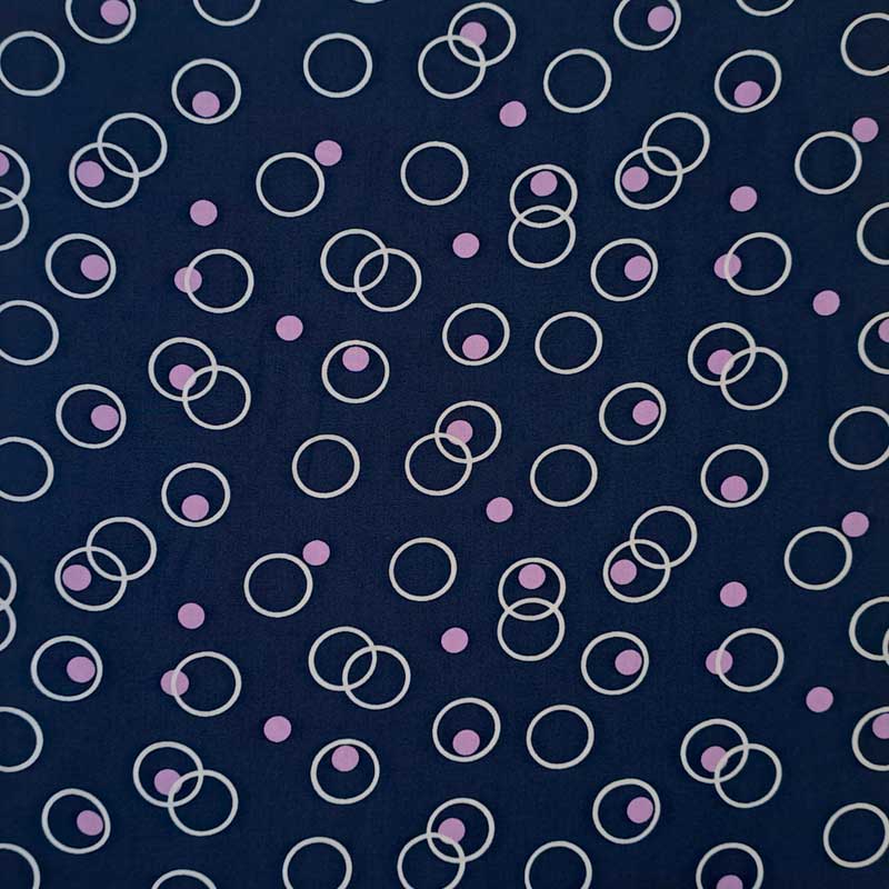 Fast viscose med cirkler og ringe
