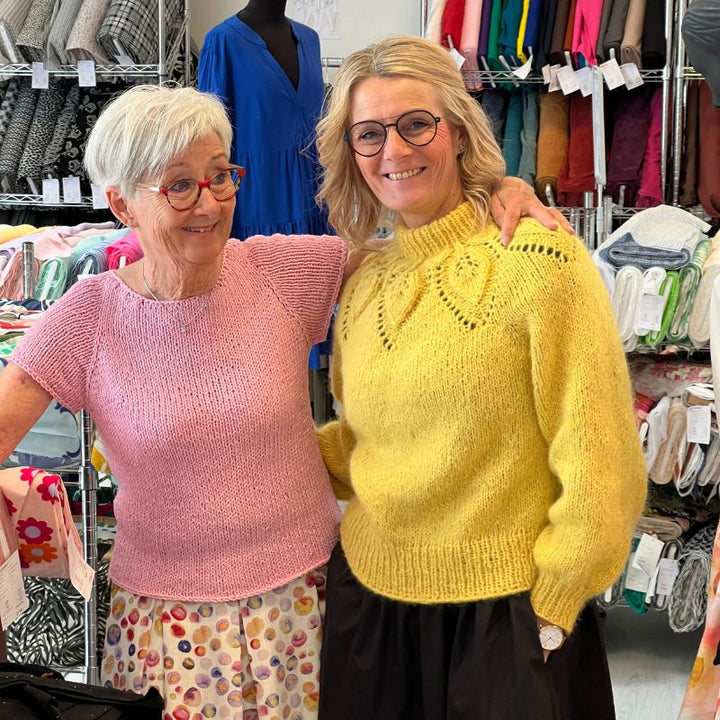 Strikkekit Chunky Dahlia fra Le knit i KOS og Tynd Silk Mohair