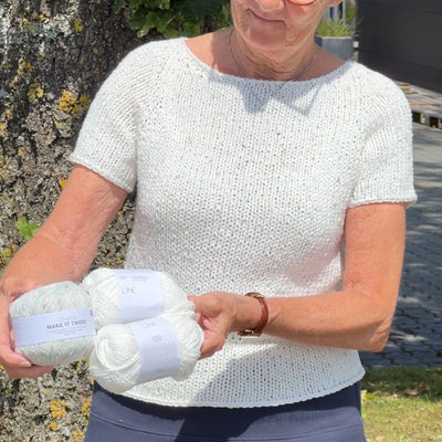 Strikkekit Wave Tee fra PetiteKnit i Line garn