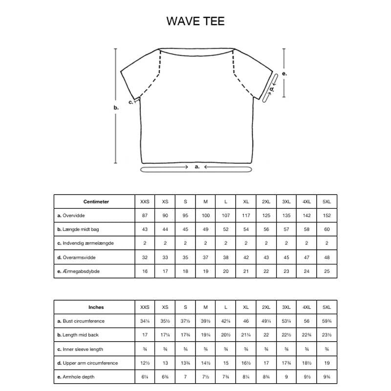 Strikkekit Wave Tee fra PetiteKnit i Line garn