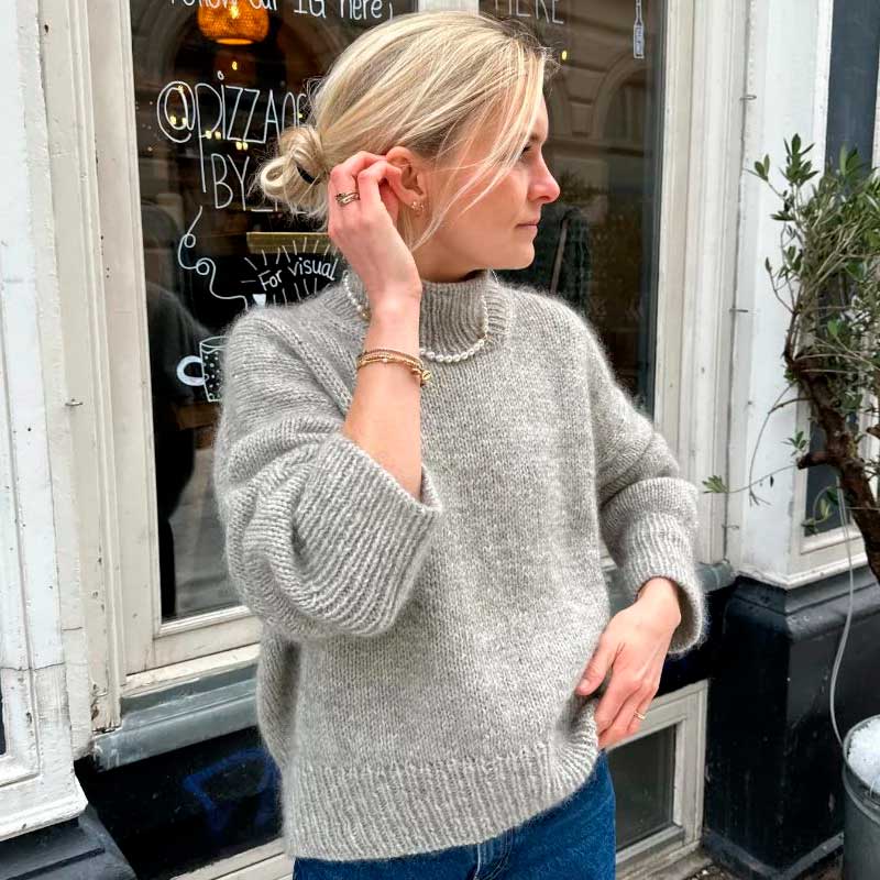 Strikkekit Weekend sweater i Peer Gynt & Tynd Silk Mohair