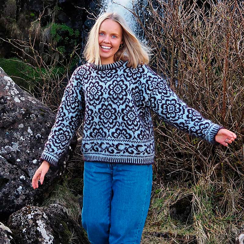 Wild Bloom Sweater i Daisy og Brushed Alpaca Silk