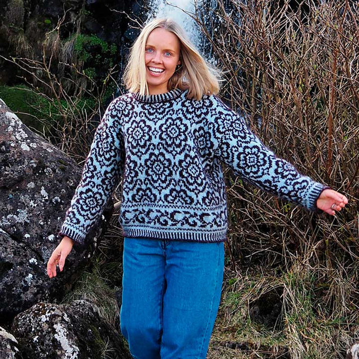 Wild Bloom Sweater i Daisy og Brushed Alpaca Silk