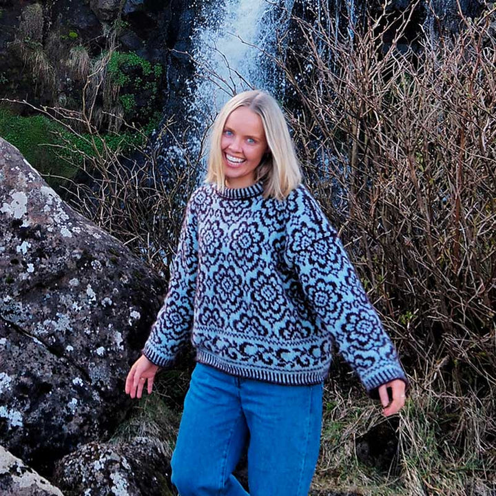 Wild Bloom Sweater i Daisy og Brushed Alpaca Silk