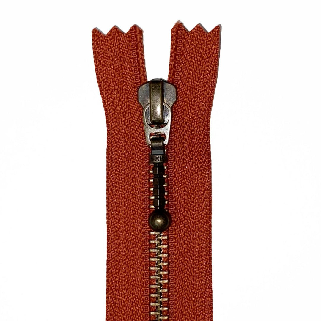 YKK kuglelynlås 45 cm, brændt orange