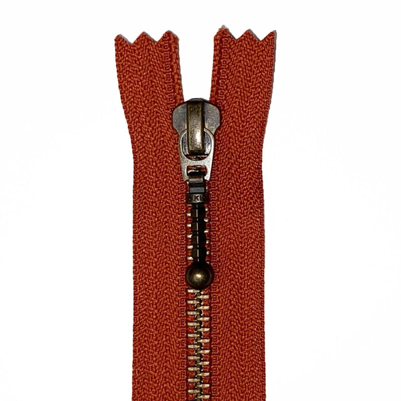 YKK kuglelynlås 20-35 cm, brændt orange - KreStoffer