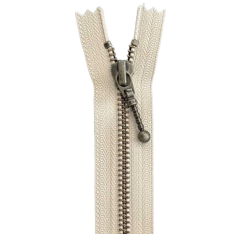 Almindelig lynlås fra YKK 20 og 35 cm, natur - KreStoffer