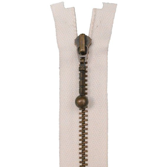 YKK kuglelynlås 20-75 cm råhvid