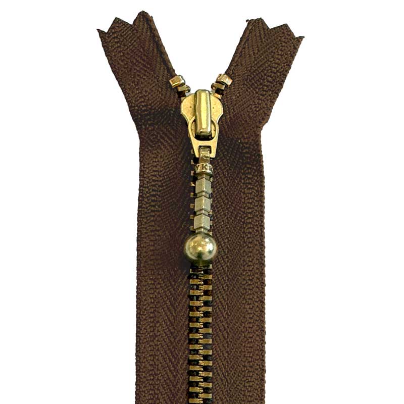 YKK kuglelynlås 15-30 cm brun