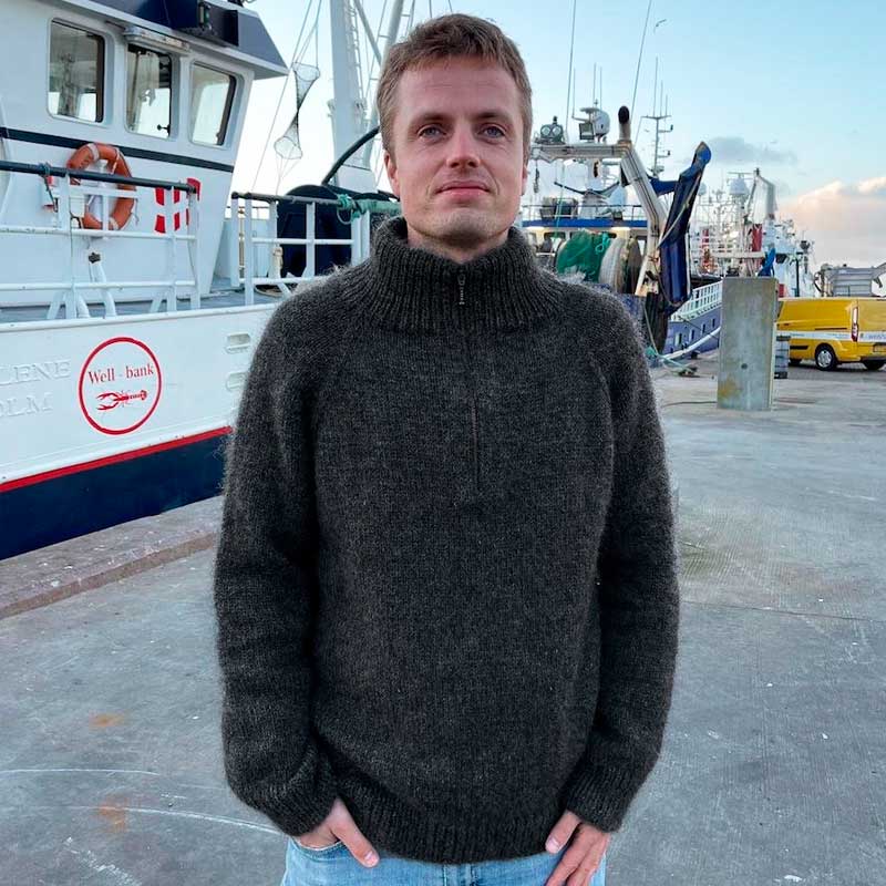Zipper Sweater Man fra PetiteKnit (Opskrift i fysisk papirudgave)