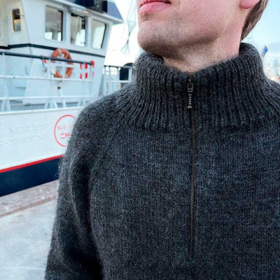 Zipper Sweater Man fra PetiteKnit (Opskrift i fysisk papirudgave)