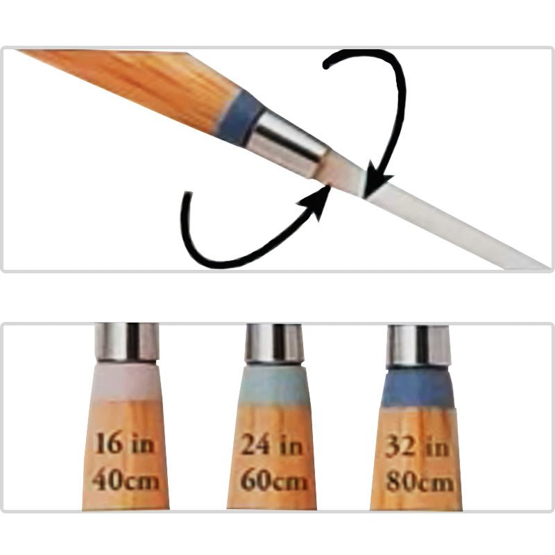 40 cm Bambus Rundpinde med kugleleje fra Clover, 2-10 mm - KreStoffer