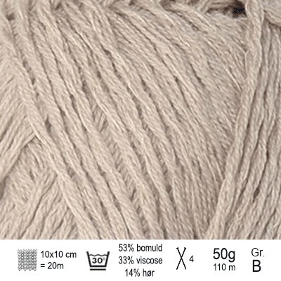 Line garn farve 2331 Lys beige