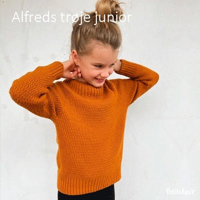 Alfreds Trøje Junior fra PetiteKnit (Opskrift i fysisk papirudgave) - KreStoffer