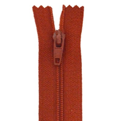 Alm. lynlås 14-60 cm, brændt orange - KreStoffer