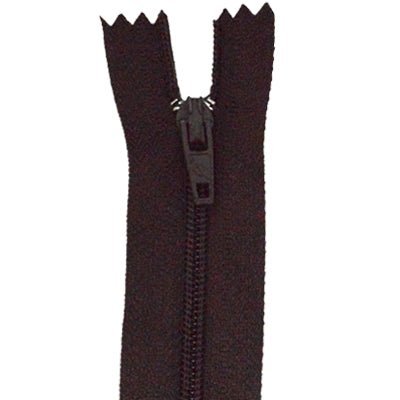 Alm. lynlås 14-60 cm, brun - KreStoffer