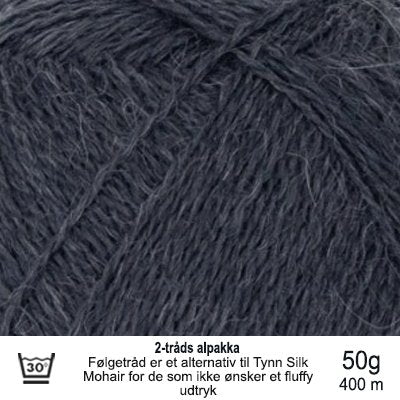 Alpakka Følgetråd fra Sandnes Garn farve 6581 storm blue