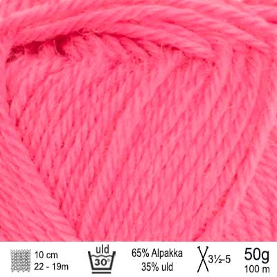 Alpakka uld garn fra Sandnes Garn farve Bubblegrum pink